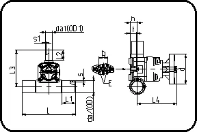 T-membranski ventil, ručno upravljanje, EPDM/PTFE membrana, čeono + IR zavarivanje, PP Pure siva – kod 72.343