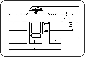 Unija Tip 24-A, FPM zaptivač sa FDA odobrenjem, brizganje, čeono + IR + HPF zavarivanje, PVDF UHP prirodna – kod 024.5