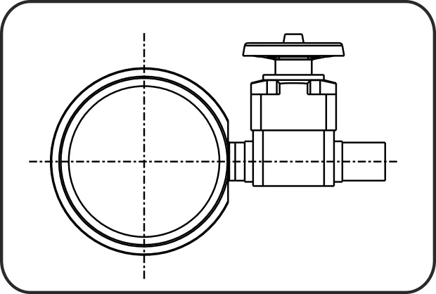 T-membranski ventil, ručno upravljanje, EPDM/PTFE membrana, mašinska obrada, čeono + IR zavarivanje, PVDF UHP prirodna – kod 240