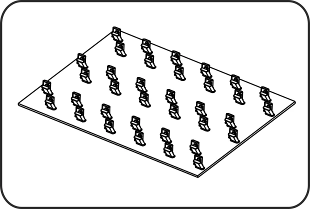 AGRU-Sure Grip Mini CPL, ispupčenja 7,5mm - 50000X3000mm, u rolni, ekstrudirano, Ekstruziono zavarivanje, PE žuta RAL1003 – kod 558